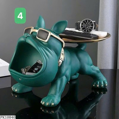 PK10840 BULL ĐEN HÁ MIỆNG BÊ KHAY DECOR