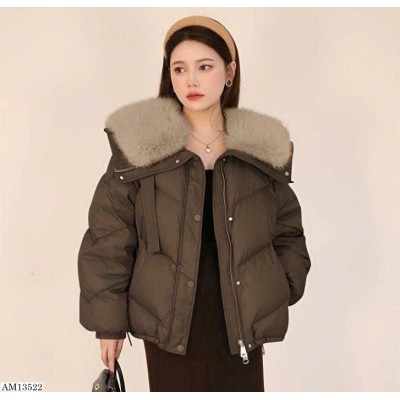 AM13522  ÁO PHAO DÁNG NGẮN CỔ LÔNG