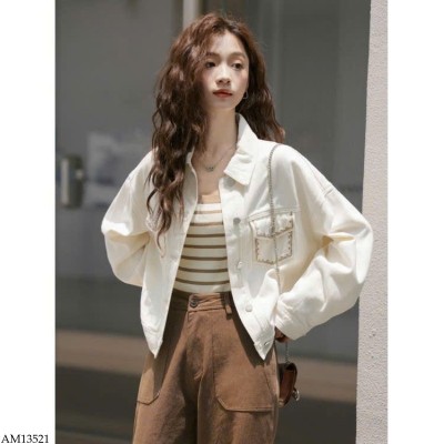 AM13521 ÁO KHOÁC DENIM TRẮNG