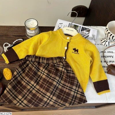 SG11278 SET ÁO CARDIGAN MIX CV KẺ BG