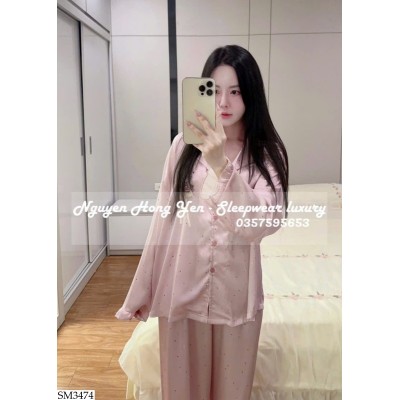 SM3474 BỘ NGỦ LỤA MÈO KITTY CHO NỮ