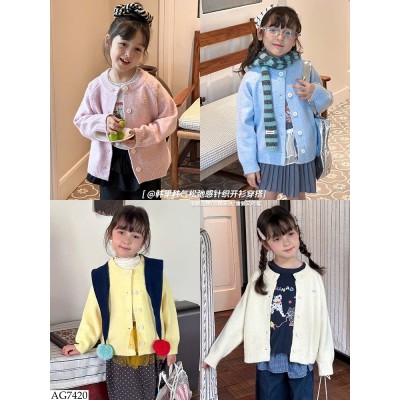 AG7420 ÁO LEN CARDIGAN BG