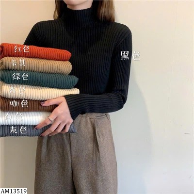 AM13519 ÁO LEN CỔ LỌ LỬNG ÔM BODY