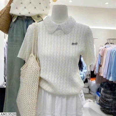 AM13520 ÁO LEN CỔ SEN NỮ
