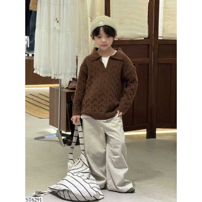 ST6291 ÁO LEN PHỐI QUẦN SUÔNG CHO BÉ