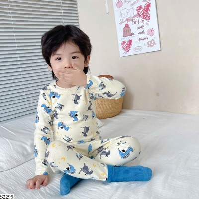 S2295 BST BỘ NGỦ DÀI TAY HỌA TIẾT CHO BÉ