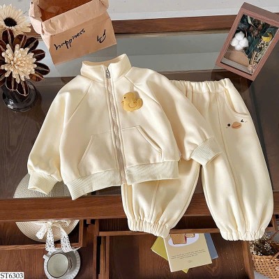 ST6303 BỘ NỈ VỊT VÀNG CHO BÉ 