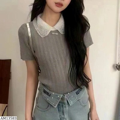 AM13583 ÁO POLO LEN CỔ SEN