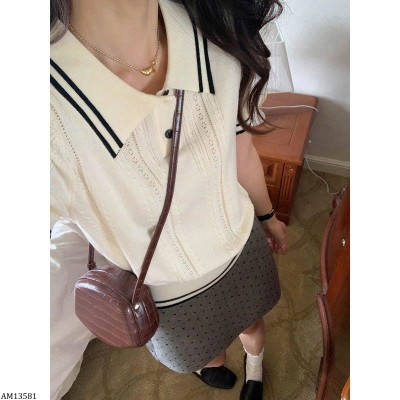 AM13581 ÁO LEN DỆT KIM CỔ BẺ
