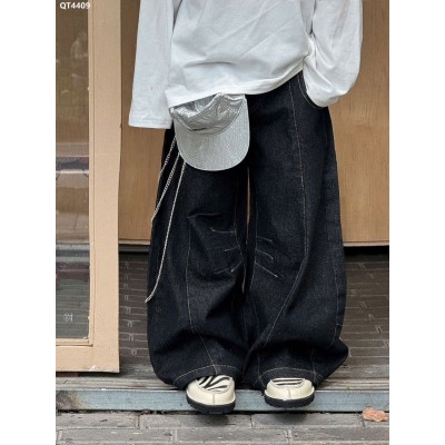 QT4409 QUẦN JEANS ỐNG RỘNG BÉ TRAI