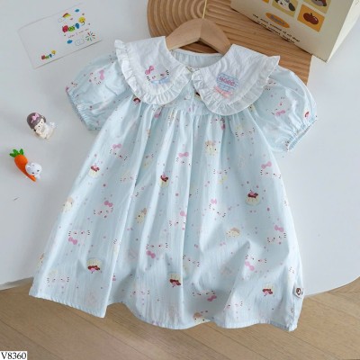 V8360 VÁY BABYDOLL MÈO KITTY CHO BÉ