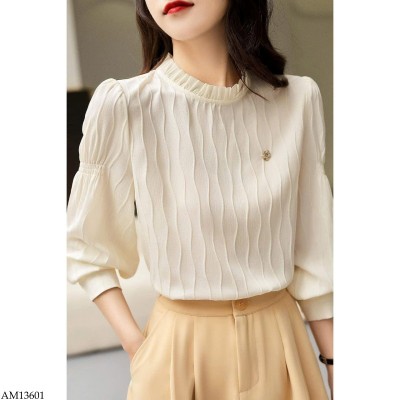 AM13601 ÁO CỔ BÈO TAY BỒNG 