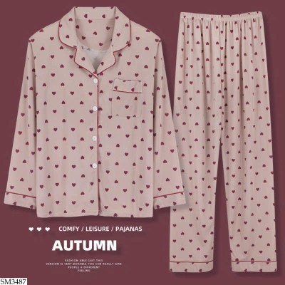 SM3487 BST BỘ PIJAMA DÀI TAY LOOK  BOOK