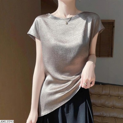 AM13593  ÁO LỤA NHÚN EO