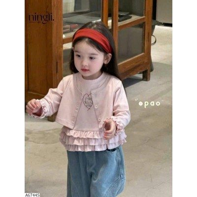 AG7445 ÁO CARDIGAN GIẢ 2 MẢNH NINGLI