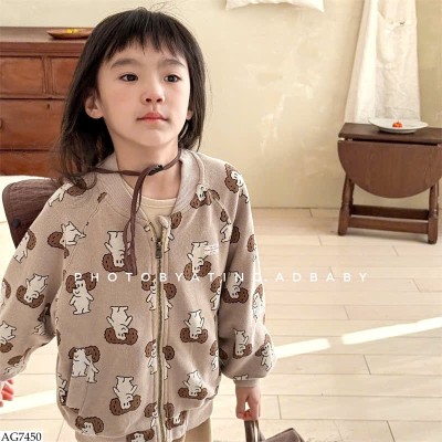 AG7450 ÁO KHOÁC HỌA TIẾT ADBABY