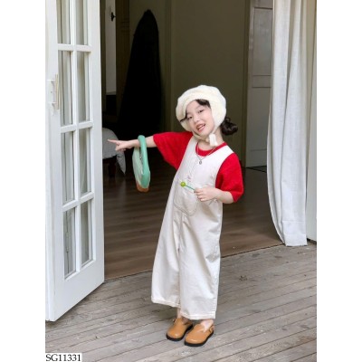 SG11331 SET ÁO ĐỎ MIX QUẦN YẾM BG