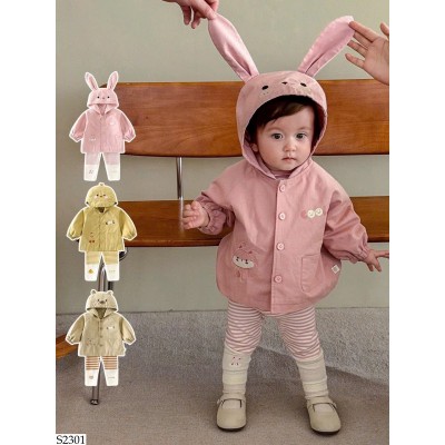 S2301 SET ÁO KHOÁC MIX QUẦN LEGGING KẺ