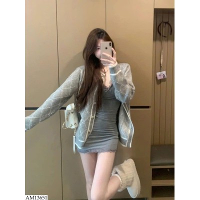 AM13651 ÁO LEN CARDIGAN NỮ