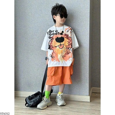 ST6312 SET ÁO HỌA TIẾT MIX SHORT TÚI HỘP