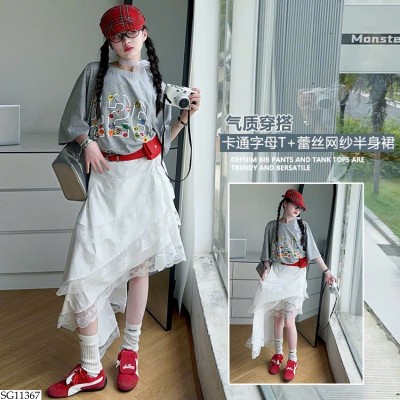 SG11367 SET ÁO PHÔNG MIX CV PHỐI REN BG