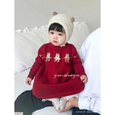 V8371 VÁY LEN THỎ NINGLI BG