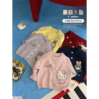 AG7463 ÁO LEN CARDIGAN HOẠT HÌNH BG