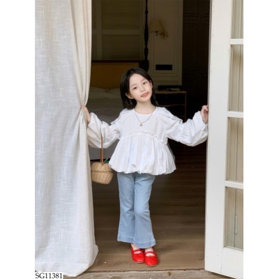 SG11381 SET ÁO TAY BỒNG MIX JEAN LOE BG