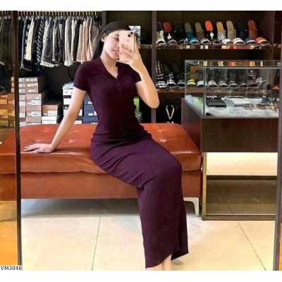 VM3048  VÁY DỆT KIM DÁNG DÀI KASLEAD