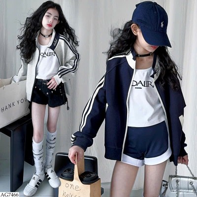 AG7466 ÁO KHOÁC THỂ THAO 3 SỌC