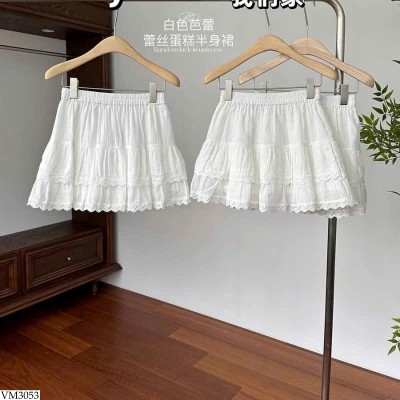 VM3053 CHÂN VÁY VIỀN REN CẠP CHUN NỮ