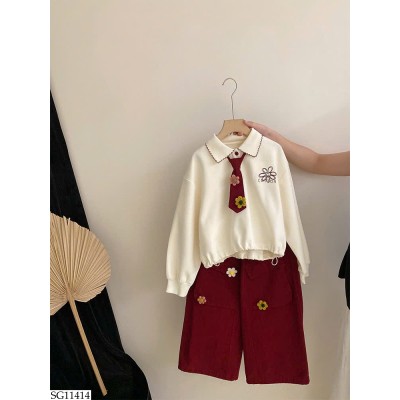 SG11414 SET ÁO POLO MIX QUẦN HOA BG