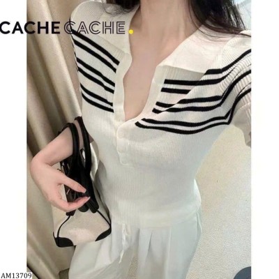 AM13709 ÁO LEN POLO CỘC TAY CACHE