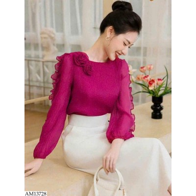 AM13728 ÁO SƠ MI HOA CHO NỮ