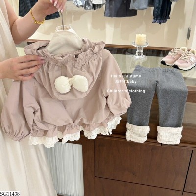 SG11438 SET ÁO PHỐI REN MIX QUẦN LEGGING BG