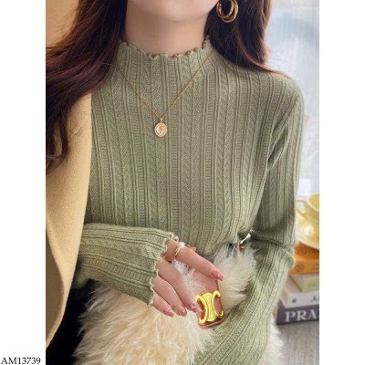 AM13739 ÁO LEN CỔ BÈO CHO NỮ