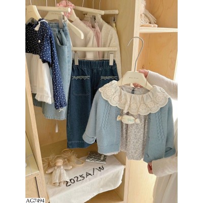 AG7494 ÁO LEN CARDIGAN BG