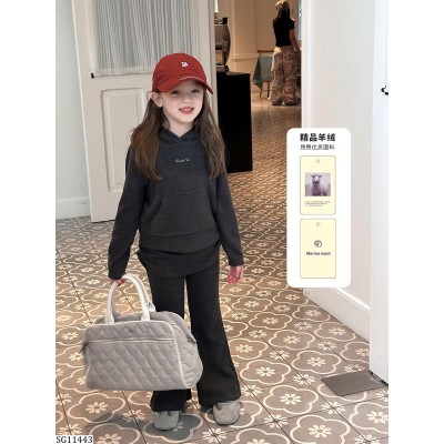 SG11443 SET ÁO HOODIE MIX QUẦN ỐNG LOE AMBBKIDS