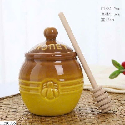 PK10955 HŨ ĐỰNG MẬT ONG KÈM QUE KHUẤY BẰNG GỖ