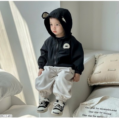 SG11481 SET ÁO NỈ TAI GẤU + QUẦN CHO BÉ