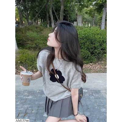 AM13766 ÁO LEN HOA CỘC TAY