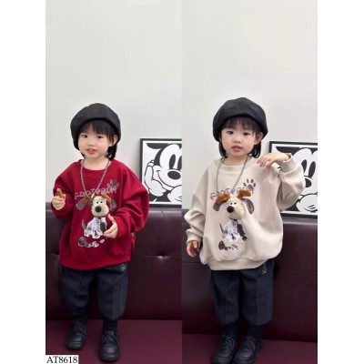 AT8618 ÁO NỈ HÌNH CÚN BÉ TRAI
