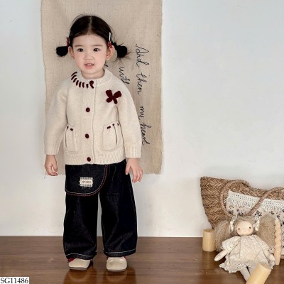 SG11486 SET ÁO CARDIGAN MIX QUẦN JEAN BG