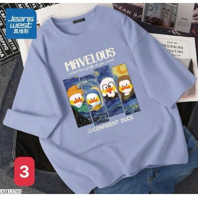 AM13795  ÁO PHÔNG HOẠ TIẾT VỊT CUTE JEANSWEST