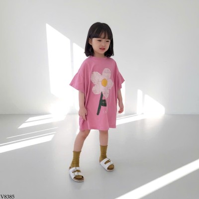 V8385 VÁY SUÔNG HOA CHO BÉ GÁI