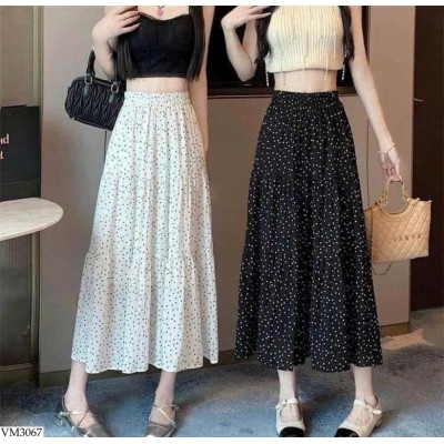 VM3067 CHÂN VÁY CHẤM BI DÁNG DÀI