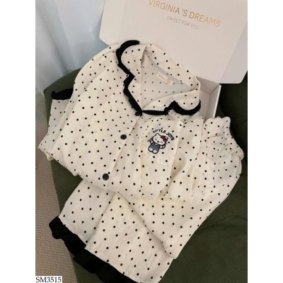 SM3515 BỘ NGỦ KITTY CHẤM BI NỮ