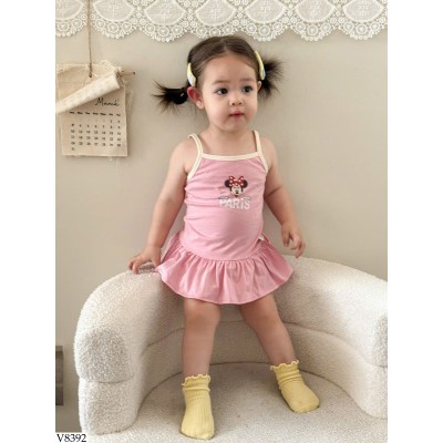 V8392 VÁY 2 DÂY HOẠT HÌNH CHO BÉ GÁI 