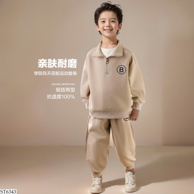 ST6343 BỘ NỈ CỔ KHÓA CHO BÉ TRAI