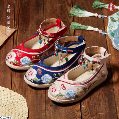 GG7986 GIÀY BÉ GÁI PHONG CÁCH TRUNG HOA